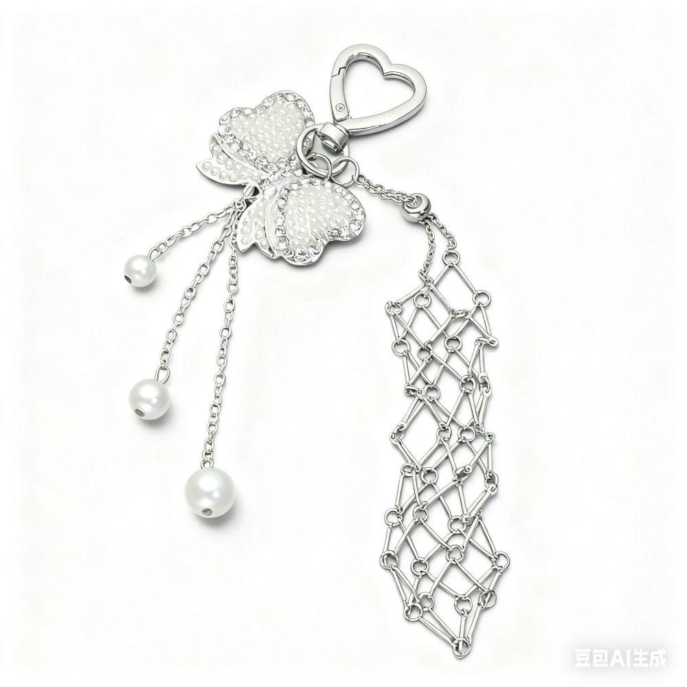 Stainless Steel Metal Net Pocket Lipstick Bag Keychain Silver Color Interchangeable Lip Balm Bag Key Chain Gold Color Y2K