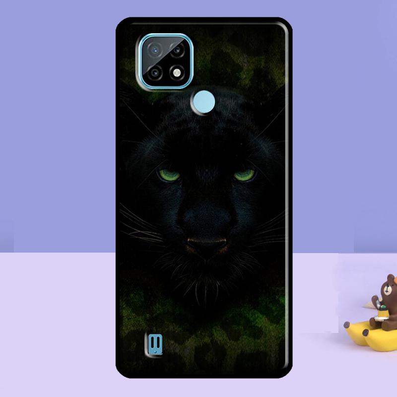 Чехол Животное Пантера Для Realme C75 C67 C61 C55 C53 C51 C35 C21Y C25S GT 7 Pro 6 6T 10 11 12 13 14 Pro Plus