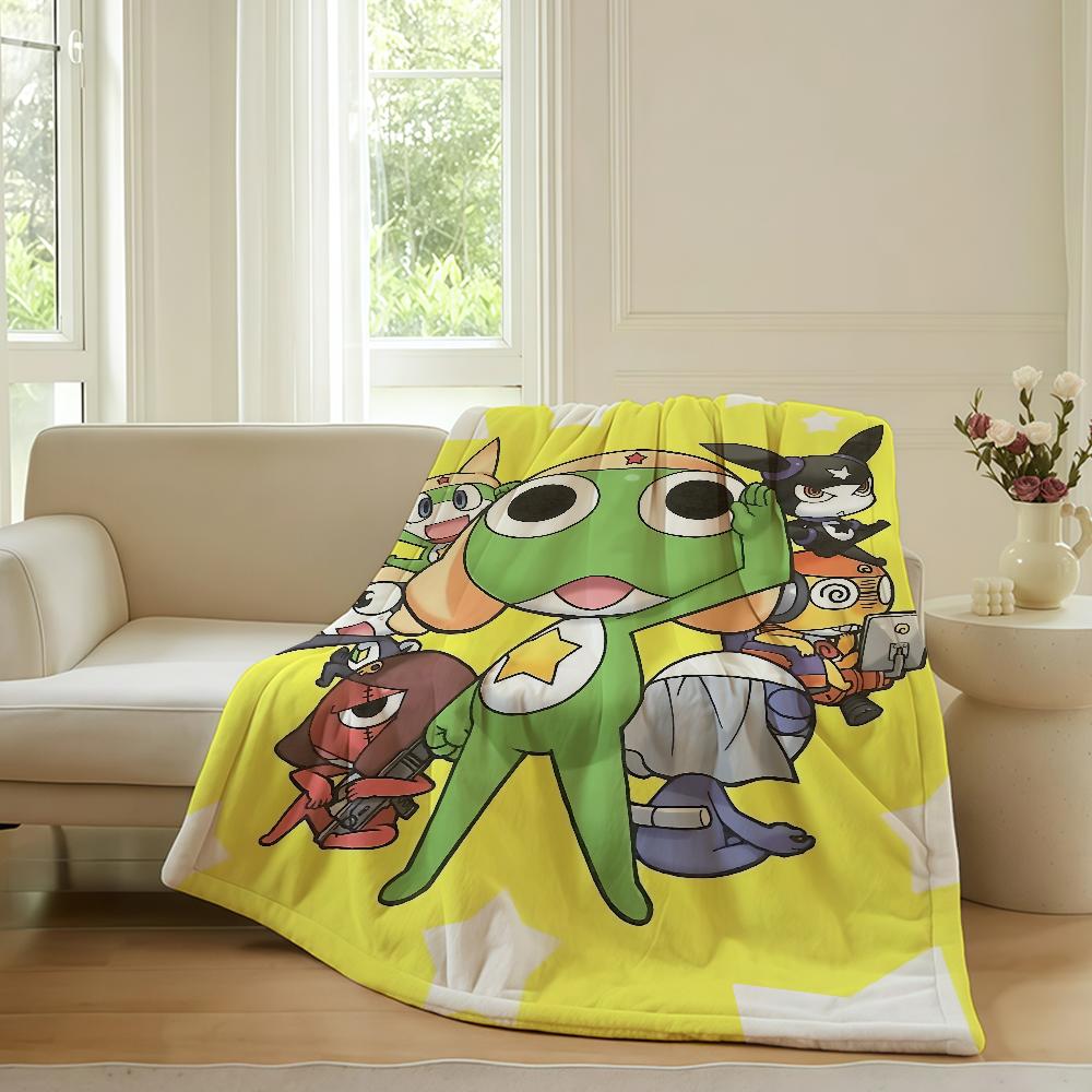 Anime K-Keroro G-Gunsou Blanket Warm Soft Suitable For Bedroom Sofa Bed Living Room Office Travel Camping Gifts