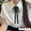 1Pcs British Korean College Style Handmade Ribbon Black Bowtie Pins Bow Tie For Women'S Girl Bank White Shirt Collar Flower