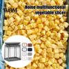 Easy Press Vegetable Slicer French Fry Cutter, with Large-Capacity Visible Box, Stainless Steel Blades Handheld Cutter Quick Cutting Tool, for Kitchen