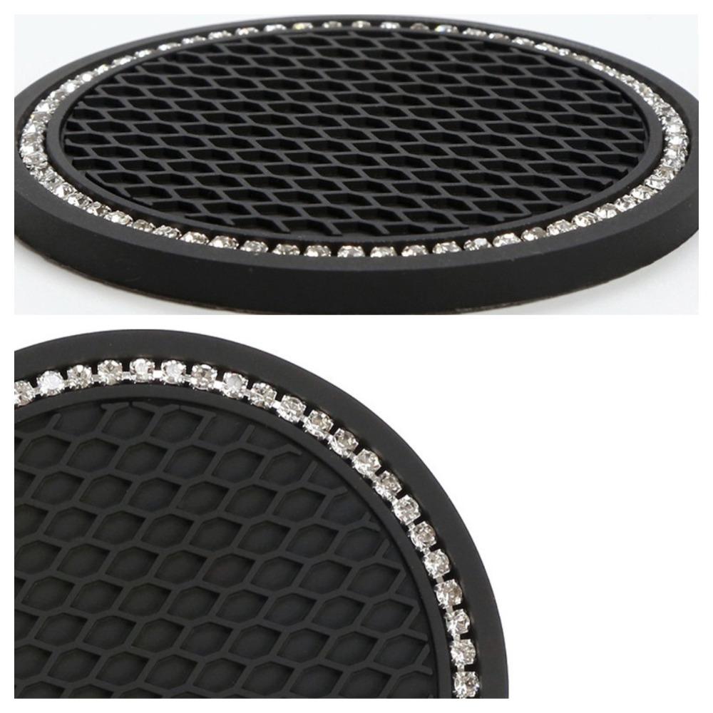 PVC Beverage Coaster Anti-Slip Drink Holder New Bling Car Coasters