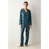 Base Dark Printed Shirt Trousers Pajama Set