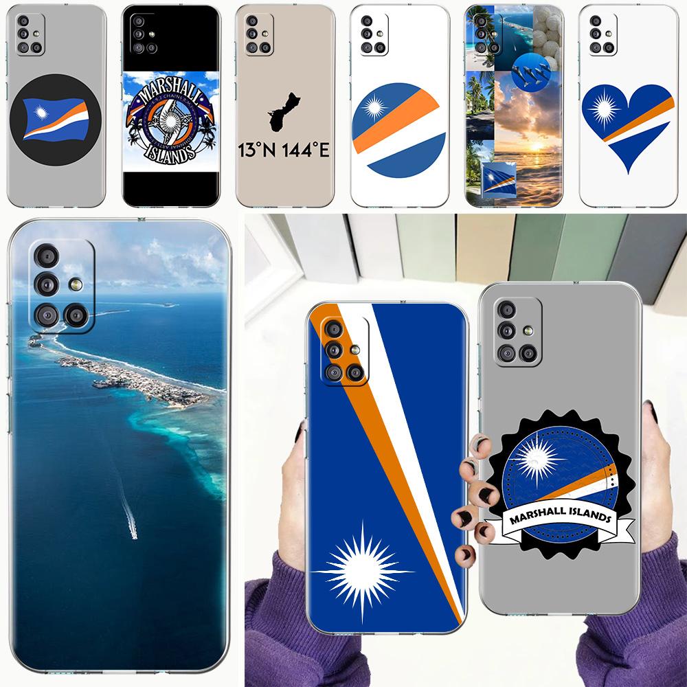 Чехол для телефона Samsung A15 A13 A35 A55 A51 A71 A41 A31 A21S A05 A17 A23 A25 A33 A53 A73 5G A07 4G Чехол Флаг Маршалловых Островов