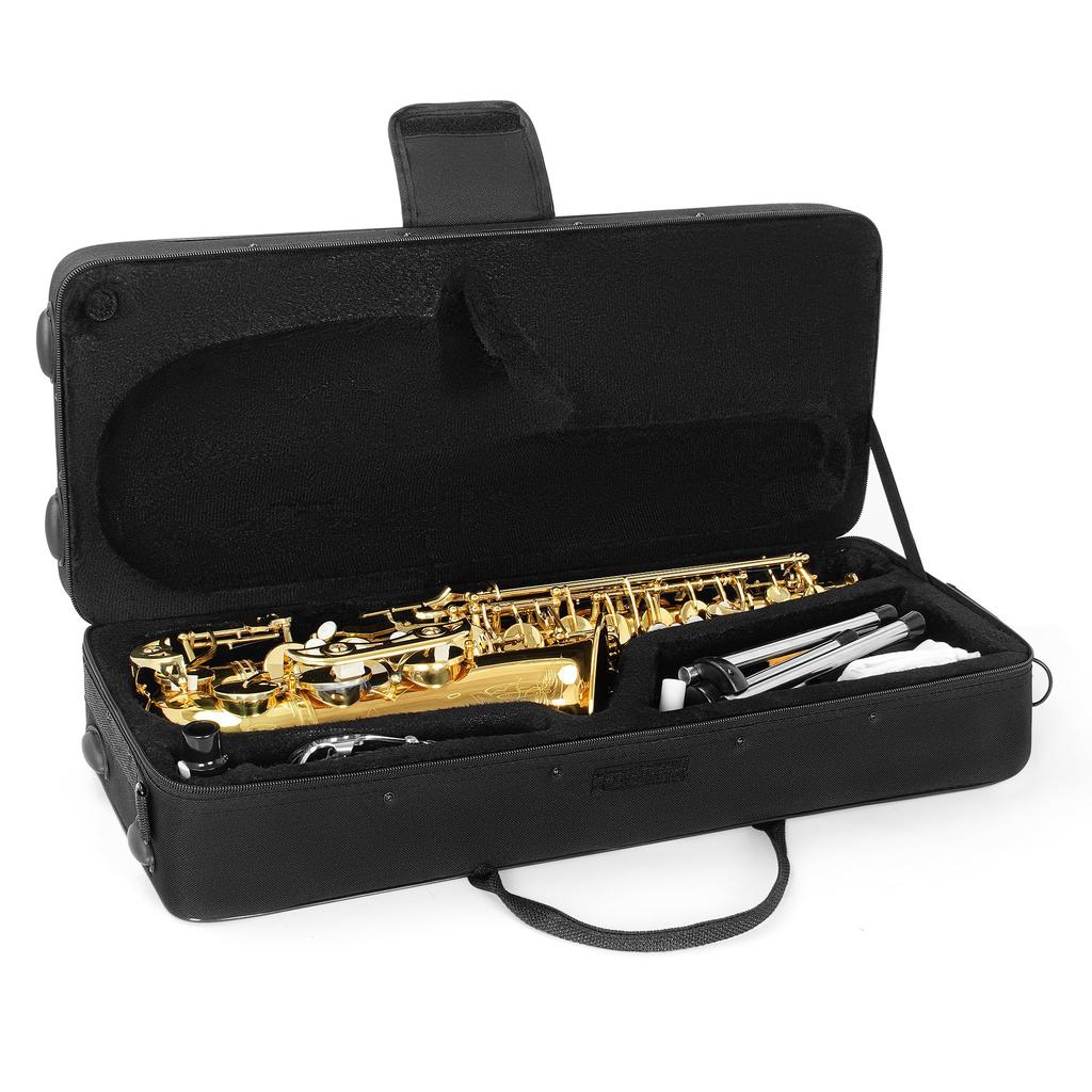 Saxophone Beginner Alto Saxophone Eb Saxophone Gold Lacquer with Protective Case Engraved Saxophone Beginner Set