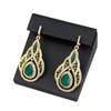 Women Drop Earring Full Crystal Gold Color Palace Banquet Wedding Jewelry