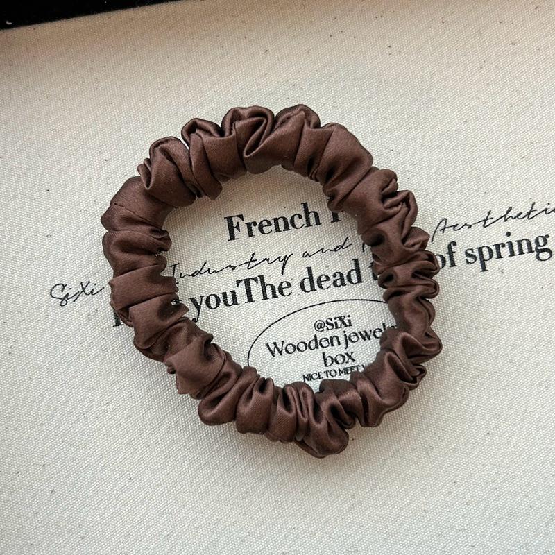 100% Чистые шелковые резинки для волос из тутового шелка для женщин Эластичные шелковые резинки для волос Веревка для волос хвостик для девочек Черные резинки для волос Аксессуары