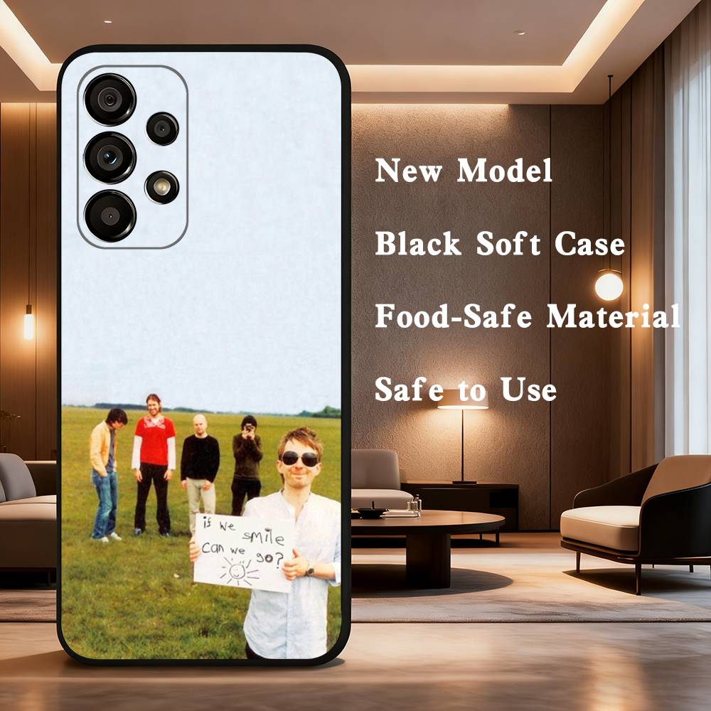 Bnad R-Radiohead Case For Samsung Galaxy A73,52,71,22,Note,31,8,9,53,32,72,41,J7,Soft Black Silicone Cover