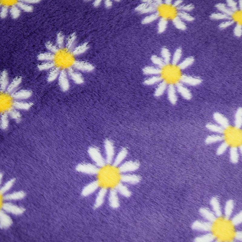 1 Yards Classic Daisy Pattern Velvet Plush Fabric Warm Long Faux Fur Fabric Diy Sewing Bag Shoes Carpet Cushion Hat Coat