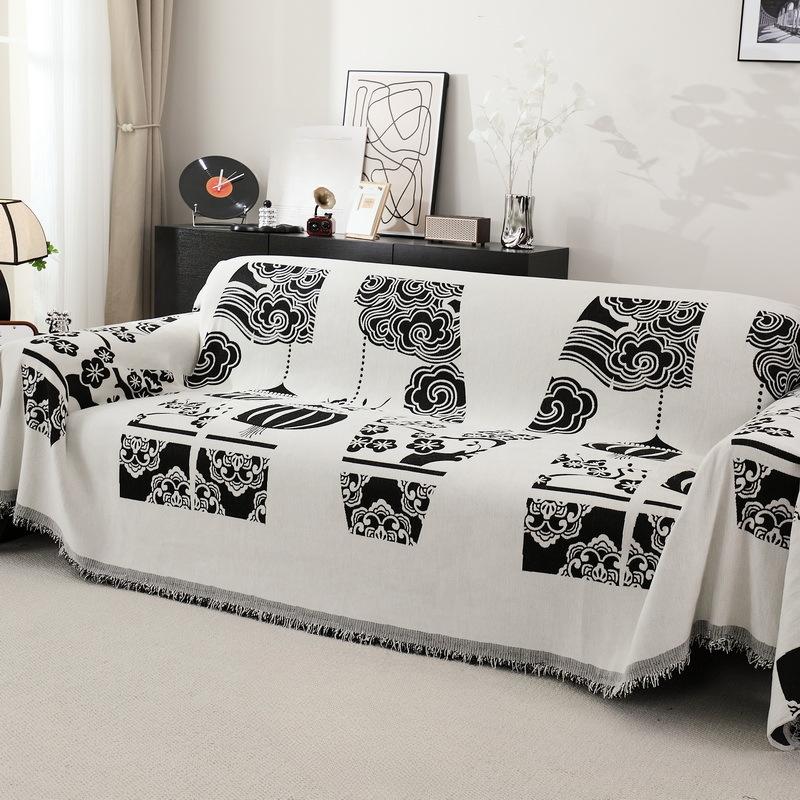 Sofa Cover Towel High Sense Anti-Scratching Cover Four Seasons Universal Leather Sofa Cushion Cover Cloth Blanket