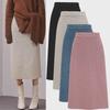 Women's Retro High-Waist Wool Skirt - Autumn/Winter A-Line Mid-Length