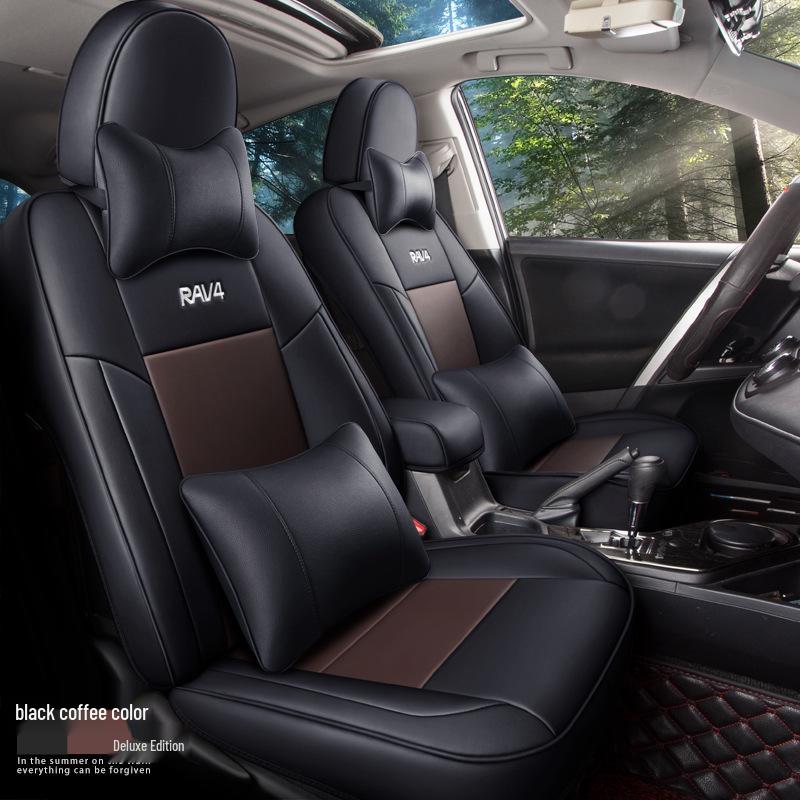 Спортивный чехол на сиденье из натуральной кожи NT для Toyota RAV4 - Подходит для любого сезона