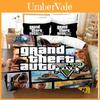 Мультяшный постельный комплект Grand Theft Auto с принтами-активностями и наволочками для домашнего использования