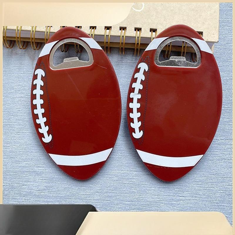 American Football 2 in 1 Beer Bottle Opener Multifunctional Bottle Opener Creative Heat Resistant Coaster Desk Decor