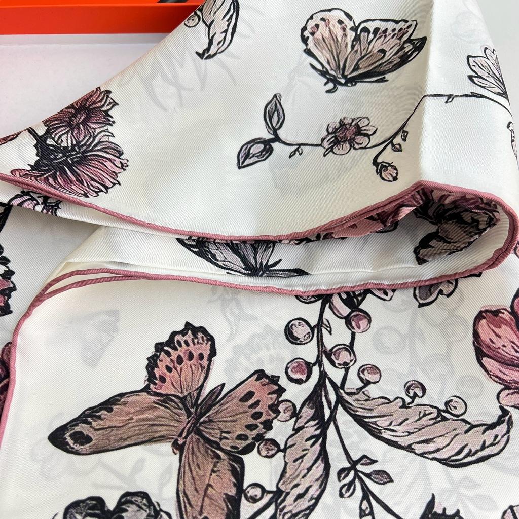 Silk High-End Silk Scarf Silk Women'S Spring And Autumn Versatile Foreign Style Square Scarf Mulberry Silk Scarf Shawl