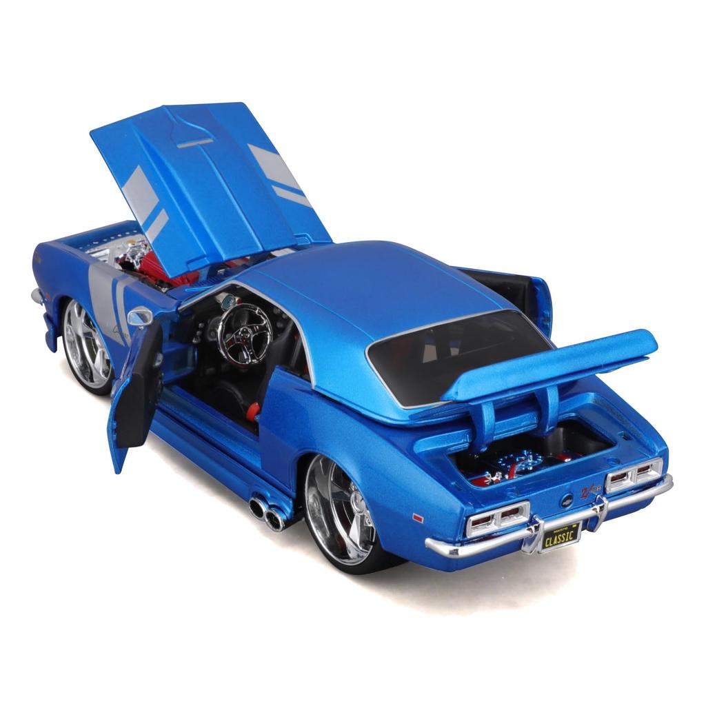Maisto Масштаб 1/24 Chevrolet Camaro Z/28 1968 Синий Кастом Классическая Серия Маслкаров / Литая Модель Автомобиля, Готовое Изделие, 32508