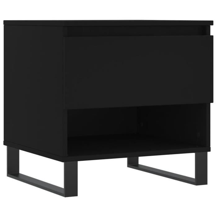 VidaXL Table basse noir 50x46x50 cm bois d’ingénierie 830926
