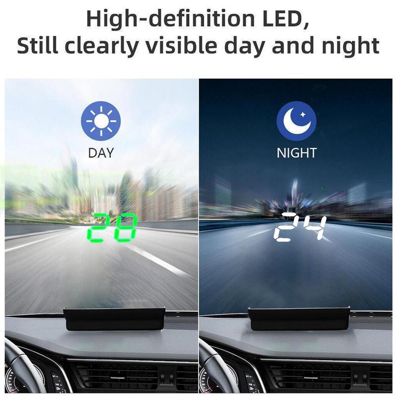 HUD Проекция на лобовое стекло Цифровой спидометр V9 GPS Plug and Play Для всех автомобилей Крупный шрифт КМ/Ч Проектор на лобовое стекло Автоаксессуары