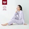 MUJI Женский бесшовный хлопковый пижамный комплект из двойной марли