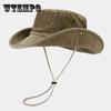 Retro Brim Bucket Hat, Sporty Adjustable UV Protection Sun Hat with Chin Strap for Men Women