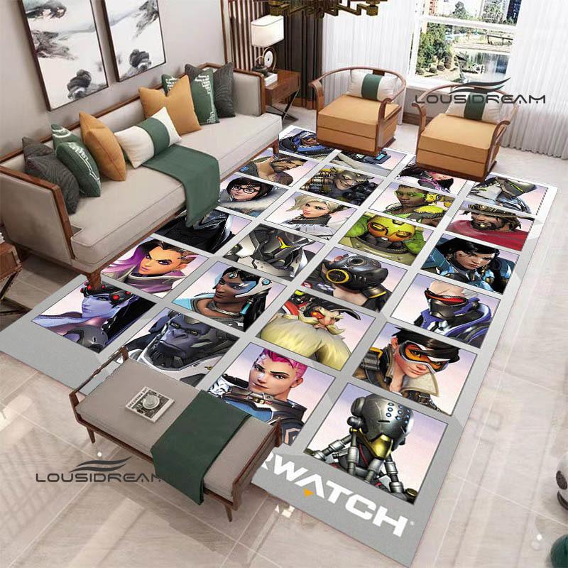2026 Игра Overwatch ковер с принтом игровая комната спальня нескользящий ковер реквизит для фотосъемки кавайный ковер ковер для гостиной подарок на день рождения