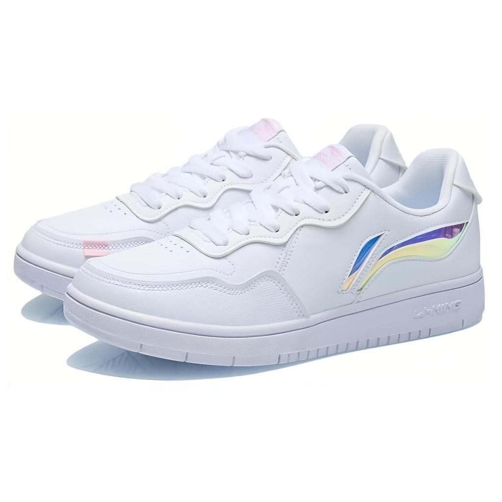 Li-Ning Comfortable Versatile Low-Top Skate Shoes Women Sneakers White AGCR318-1