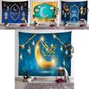 Stunning Eid Mubarak Tapestry Moon Star Wall Hanging Decor Ideal For Celebrating Ramadan