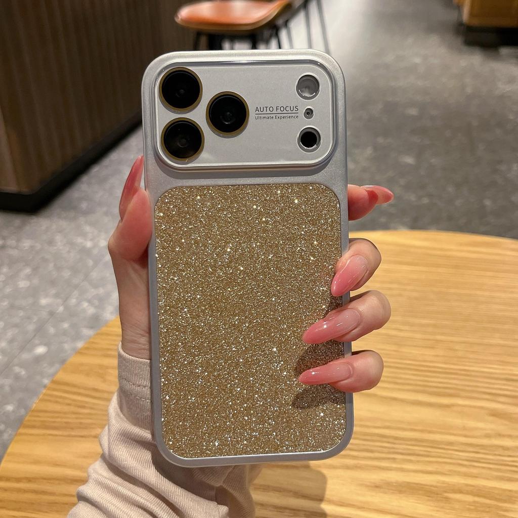 Корейский чехол со стразами для iPhone 17 Pro Max: Полное покрытие и большое окно