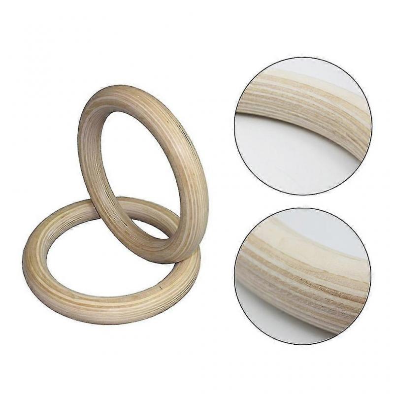 Wooden Gymnastic Rings Gym Training Ring Equipment For Body Strength Training
