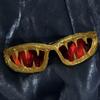 Unisex Halloween Decorative Glasses Dark Series Dropper Sunglasses Shark Teeth Avant Garde Glasses