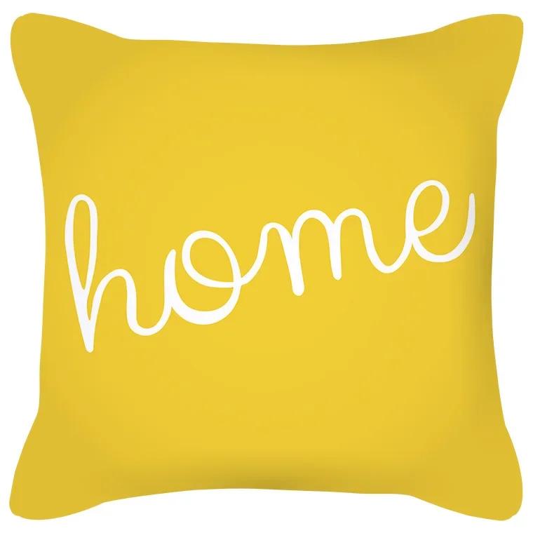 Чехол для подушки с геометрическим узором, сине-серая подушка, обитый диван, домашний декор