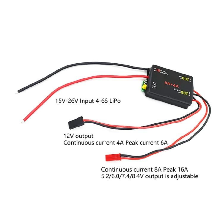 2S-6S 6-36V 8A /16A 5.2/6.0/7.4V/8.4V UBEC-8A BEC UBEC For Servo Separate Power Supply Remote Car Fixwing