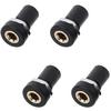 Ximimark 4pcs 3.5mm Audio Video Connector with Nut - Black