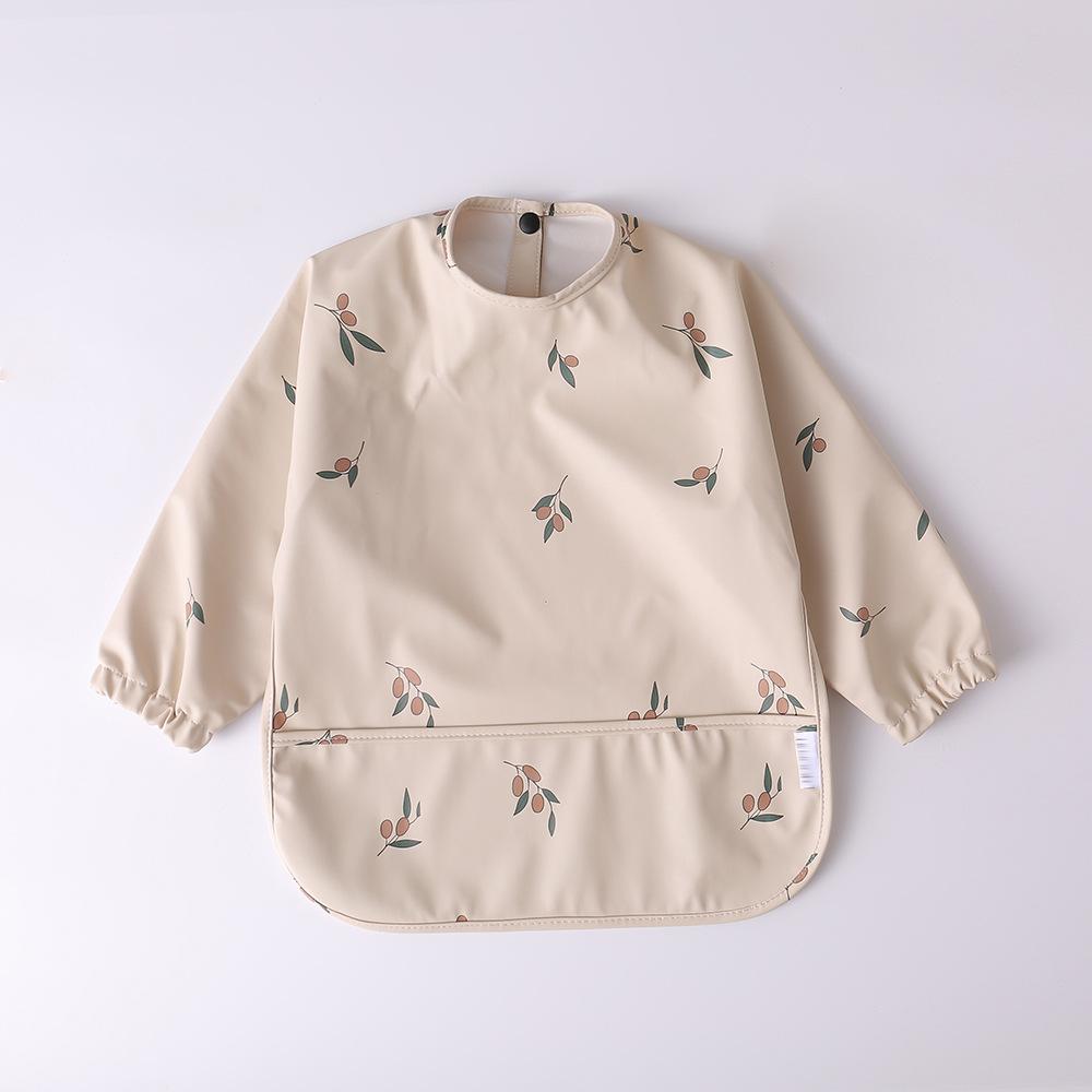 Cute Baby Bibs Toddler Waterproof Long Sleeve Apron Cartoon Animals Children Feeding Smock Bib Baby Stuff  Newborn Accessories