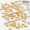 60pcs Dread Locks Hollow Out Hair Ring Metal Cuff Clips Hair Braid Tubes Dreadlocks Beads  Decor