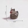 Хэллоуинская смоляная фигурка «Дьявольский утенок» для украшения микроландшафта