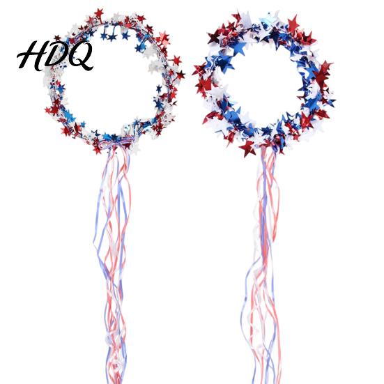 Patriotic Headband Glitter Star Headband 4th of July Party Celebration Finely Crafted