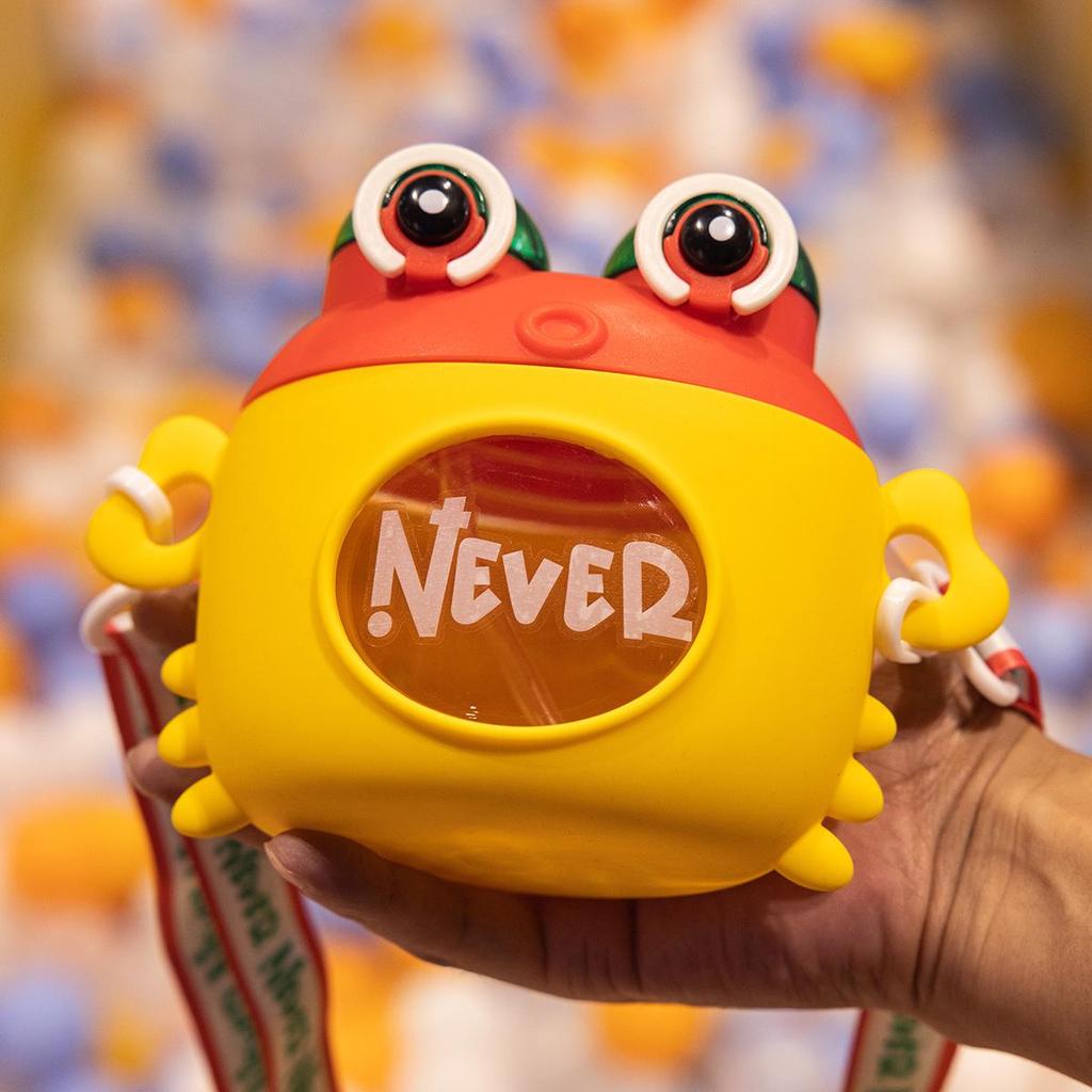 Mr. Krabs Cartoon Anti-Fall Straw Cup: High-Value Children's Plastic Water Cup