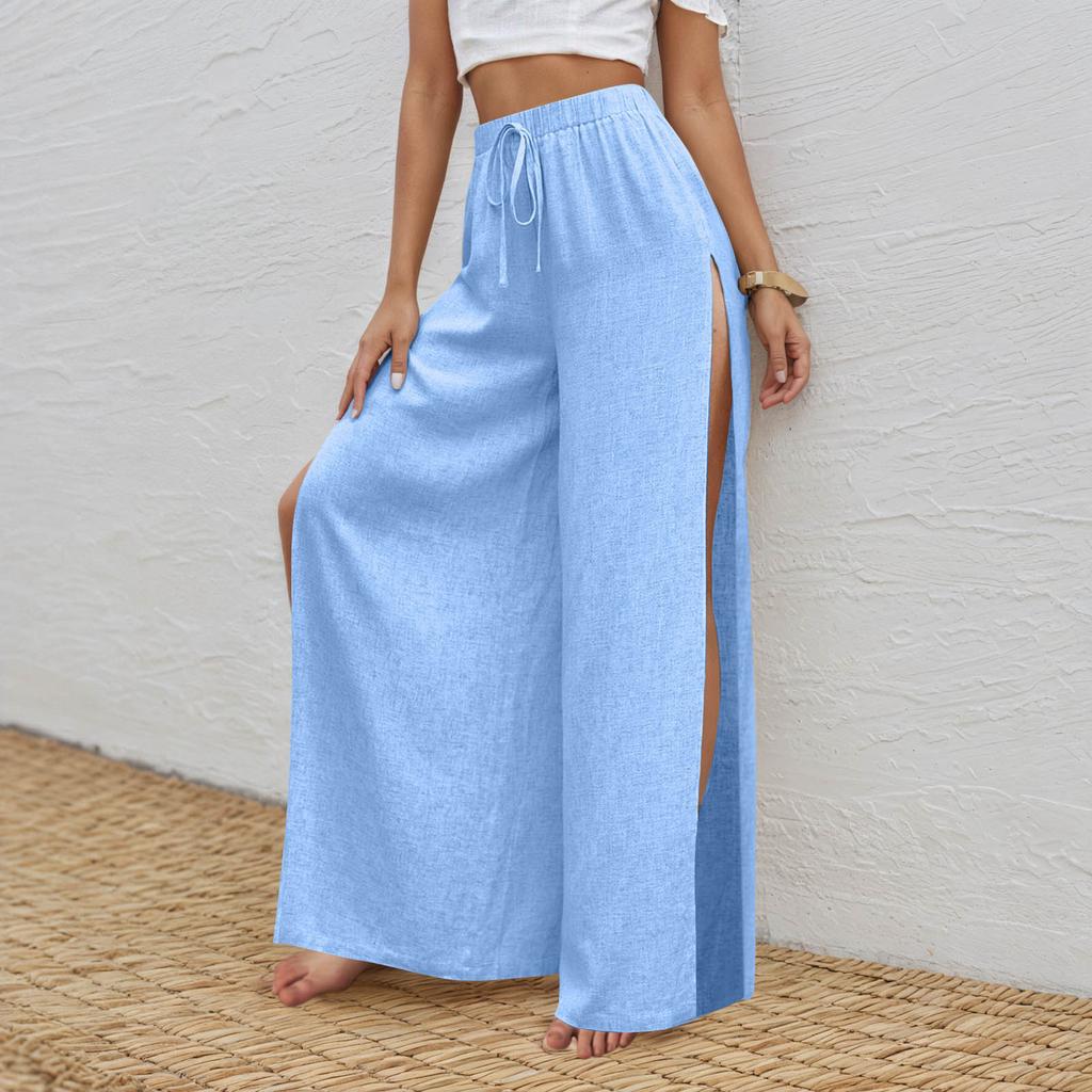 Women'S Sports Fitness Pants Casual Loose Elastic Jogging Pants Straight Wide Leg Pants Casual Pants Yoga Pants