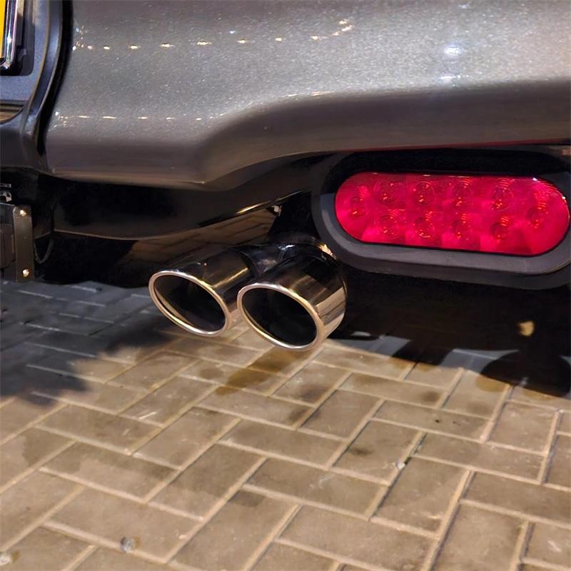 Универсальная двойная выхлопная труба для автомобиля, одна в две, из нержавеющей стали, принадлежности для модификации выхлопной системы