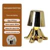 Creative Thinker Electroplated Gold Table Lamp: Rechargeable Night Light & Bedroom Ornament