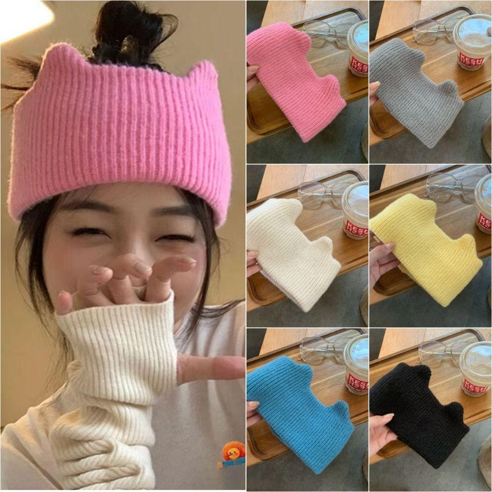 Face Wash Knitted Headband Wide-brimmed Head Wrap Cute Elastic Hair Bands Female