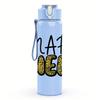 1PC Nap Queen Glitter Crown Text 750ml Color Plastic Sports Water Bottle Leakproof Flip Straw Lid Suitable for Sports Office Home Use