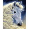 Full Round Drill Diamond Embroidery White Horse 5d Diy Diamond Painting Cross Stitch Rhinestone