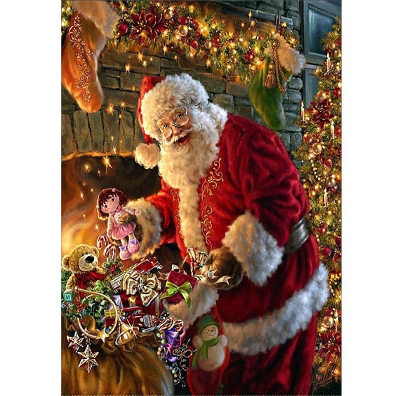 DIY Санта-Клаус 5D алмазная живопись полный круглый дрель Снеговик Алмазная вышивка наборы крестиков Рождественский подарок домашний декор