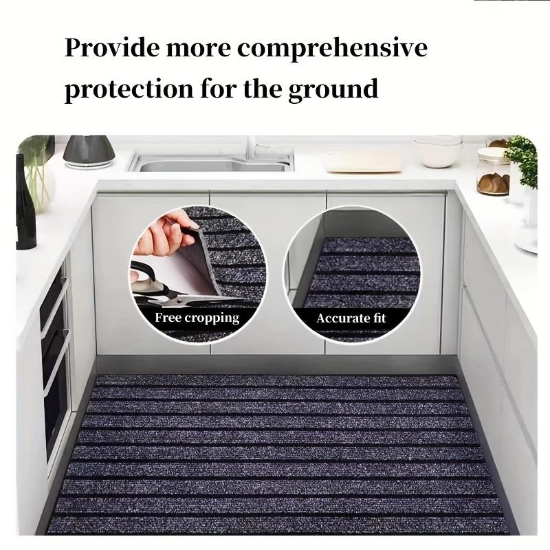 Kitchen Stripe Carpets Rug Stain-resistant, Water-resistant, Non-slip, Rubber Backing Bathroom Mat Carpet House Carpet Modern Home Decor