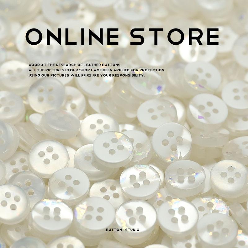 Resin Four-Eye Half-Edge Imitation Shell Buttons, Knitted Cardigan, Sleeve Collar Buttons, Summer And Autumn Shirts, Accessories, Hand-Sewn Buttons