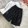 Summer Black White Cargo Shorts Women and Men Streetwear Unisex Hip Hop Shorts High Waist Baggy Wide Leg Short Pants