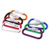 2Pcs Random Aluminum Carabiner D-Ring Key Chain Clip Outdoor Hook Buckle