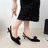 Fashion 2025 New Plus Size Slingbacks Women's High Heels New Butterfly-knot Office and Career Fashion Best Seller Toe Sandals Zapatos
